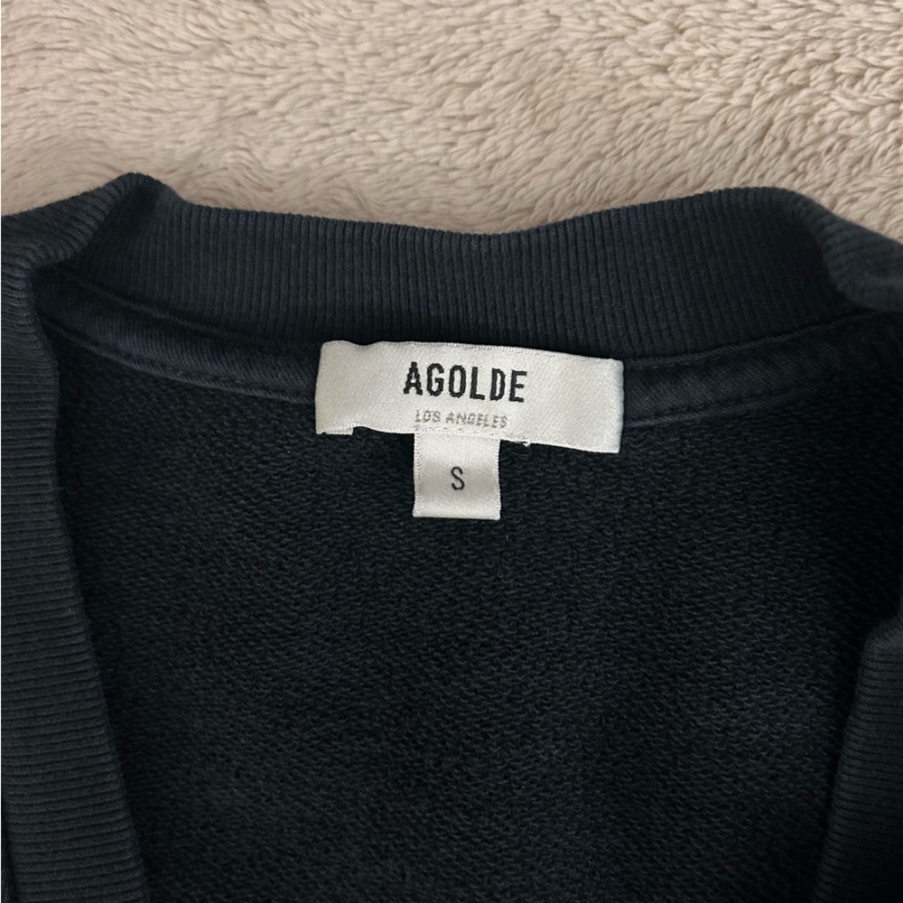 🔥AGOLDE Deep V-Neck Black Sweatshirt🔥 - Picture 5 of 7